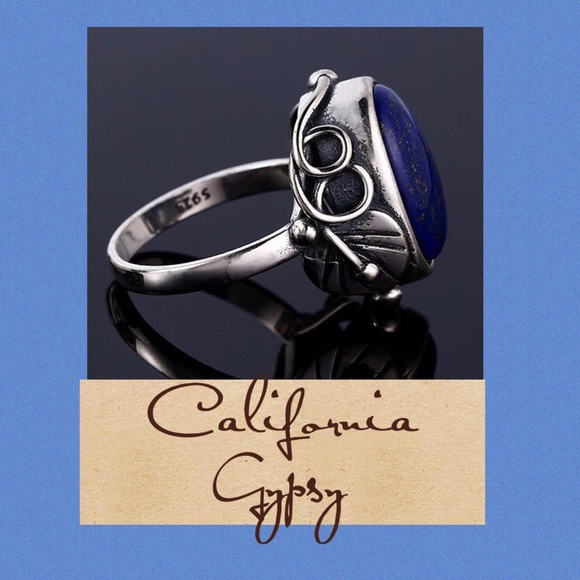 Lapis Silver Boho S925 Ring - Picture 5 of 8